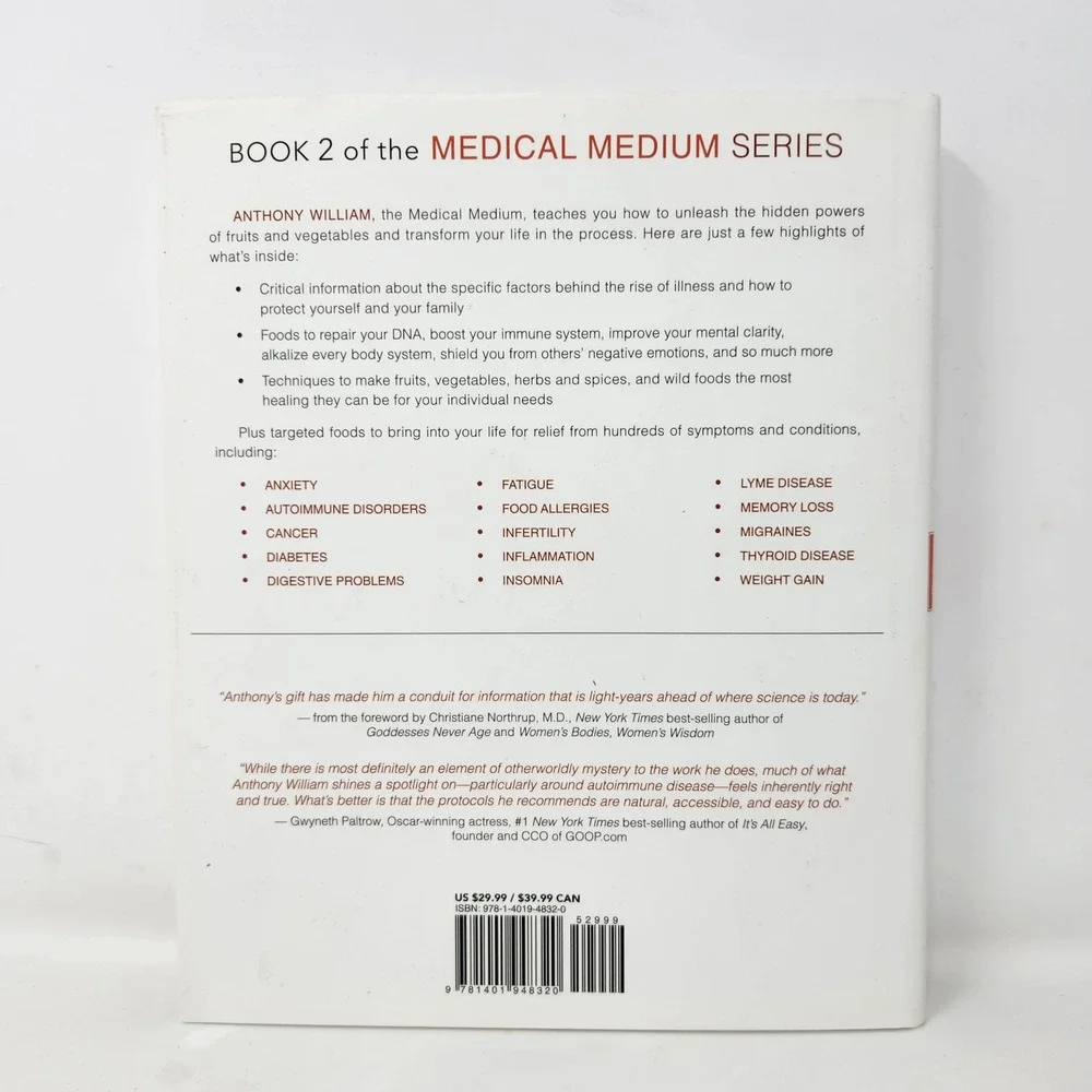 Medical Medium Life-Changing Foods Anthony William Hardcover 1st Edition 2016